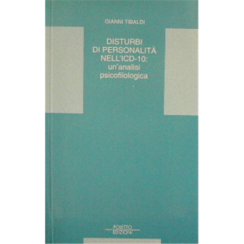 DISTURBI DI PERSONALIT&Agrave; NELL'ICD-10