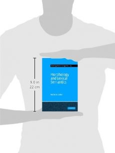 Morphology and Lexical Semantics