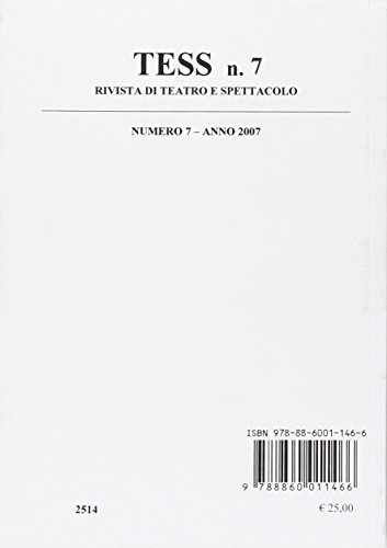 Tess. Rivista di teatro e spettacolo: 7