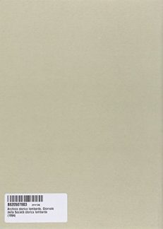 Archivio storico lombardo. Giornale della Società storica lombarda (1994)