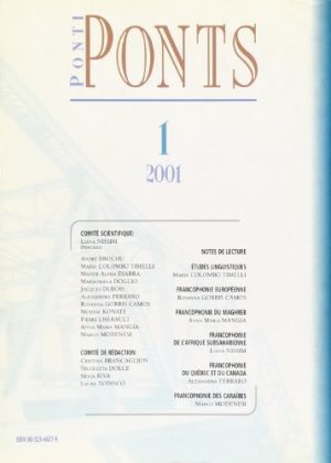 Ponti/ponts. Langues, littératures, civilisations des pays francophones: 1