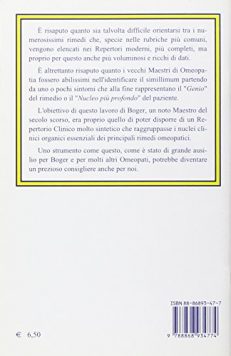 Repertorio clinico dei principali nuclei dei rimedi omeopatici