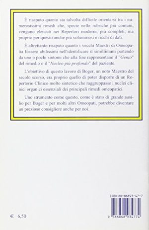 Repertorio clinico dei principali nuclei dei rimedi omeopatici