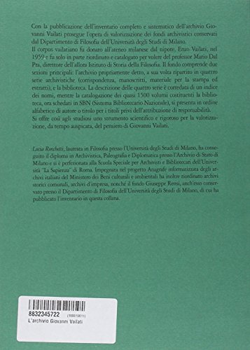 L'archivio Giovanni Vailati