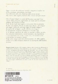 La riconquista di una identità perduta. L'indio tra dipendenza, integrazione e emancipazione