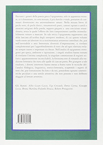 L'epigramma greco. Problemi e prospettive